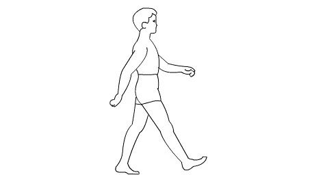 走路时足部前后反作用力